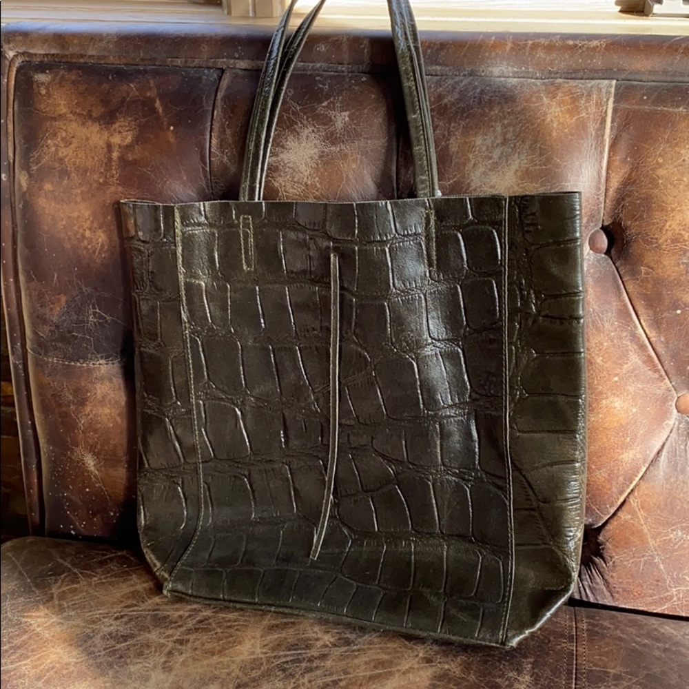 Italian leather tote